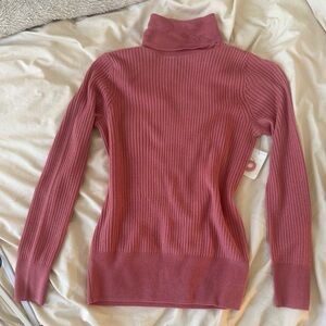 NWT Saks Fifth Avenue Pink Turtleneck